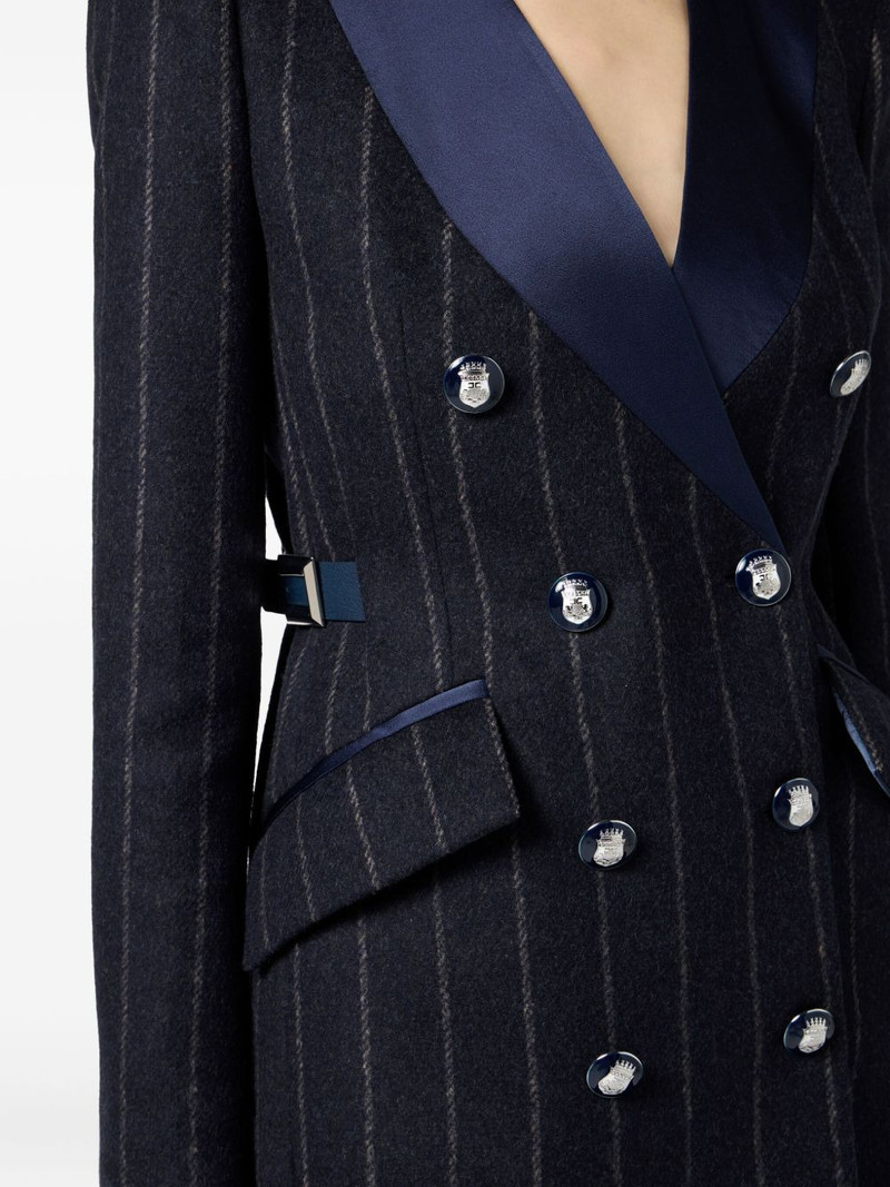 pinstripe satin-lapel blazer 5
