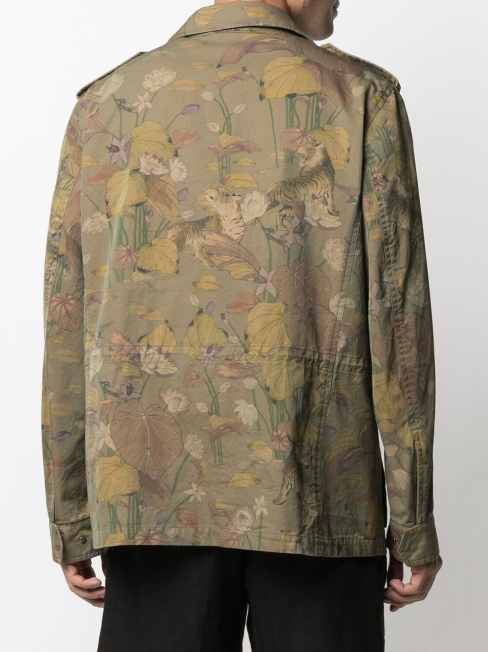 floral-print safari jacket - 4