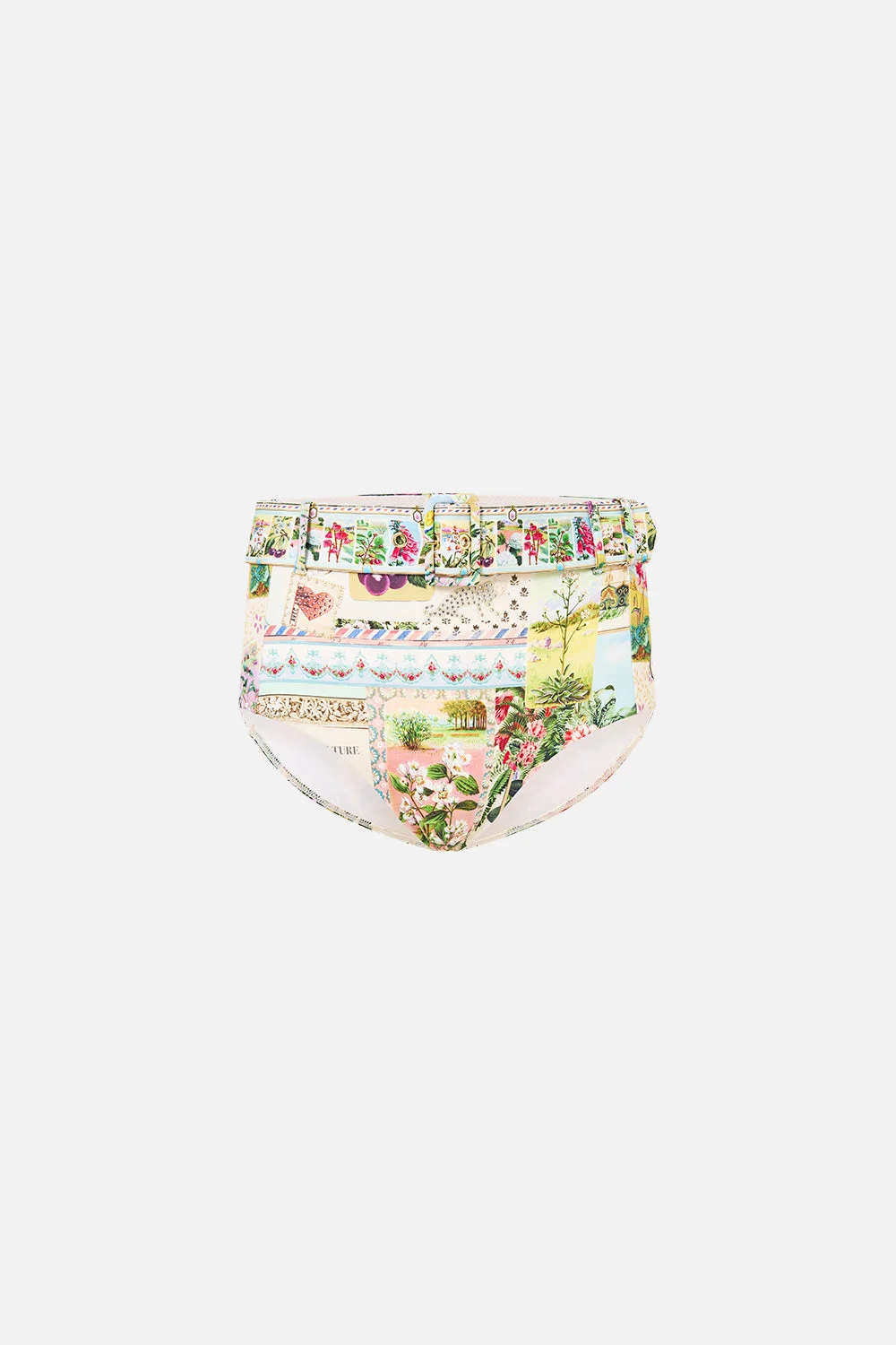 HIGH WAISTED BIKINI BOTTOM W BELT LA BELLE BOTANIQUE - 1