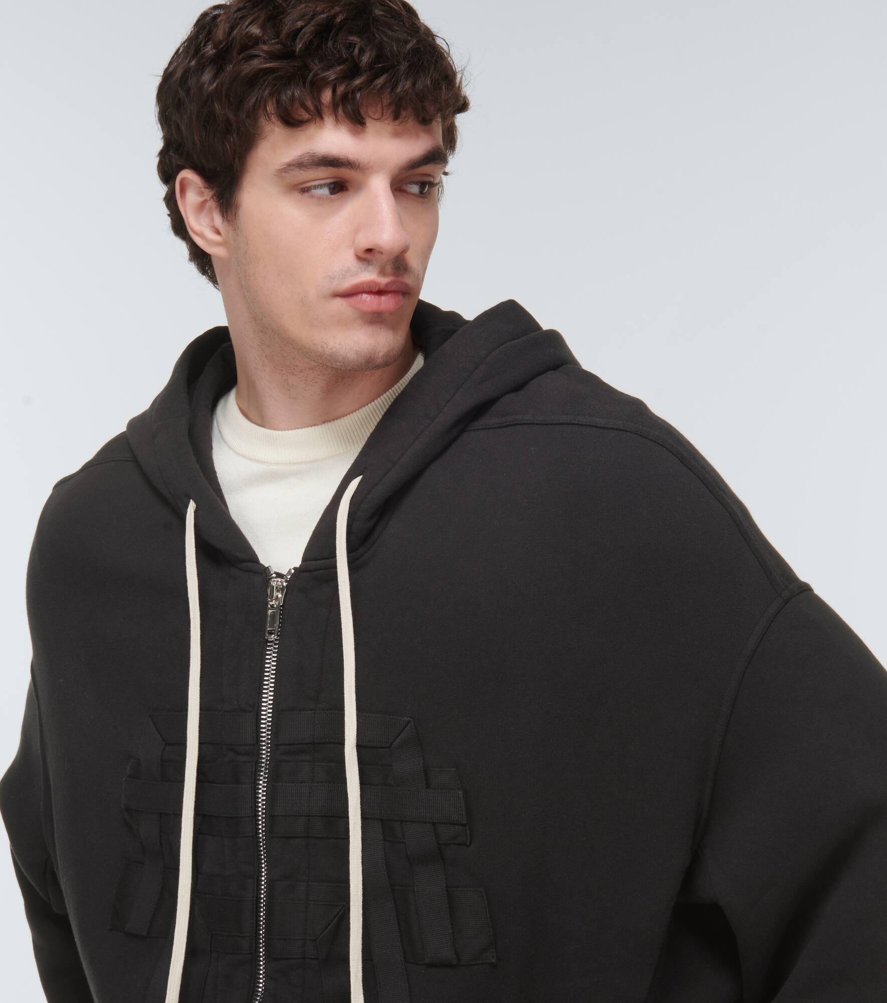 Zip-up cotton hoodie - 5