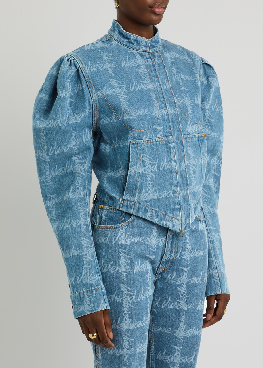 Vivienne Westwood Filli Monogrammed Denim Jacket - 2