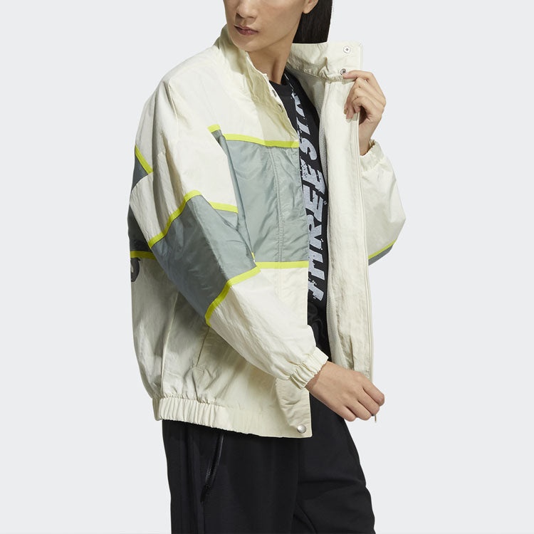 (WMNS) adidas W Word Wv Jkt Stand Collar Training Woven Sports Jacket Colorblock GM0683 - 4