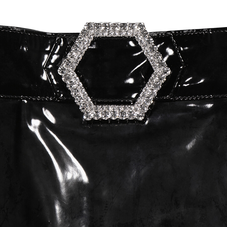 Philipp Plein Killer Latex Jewel Buckl Short Skirt - 7