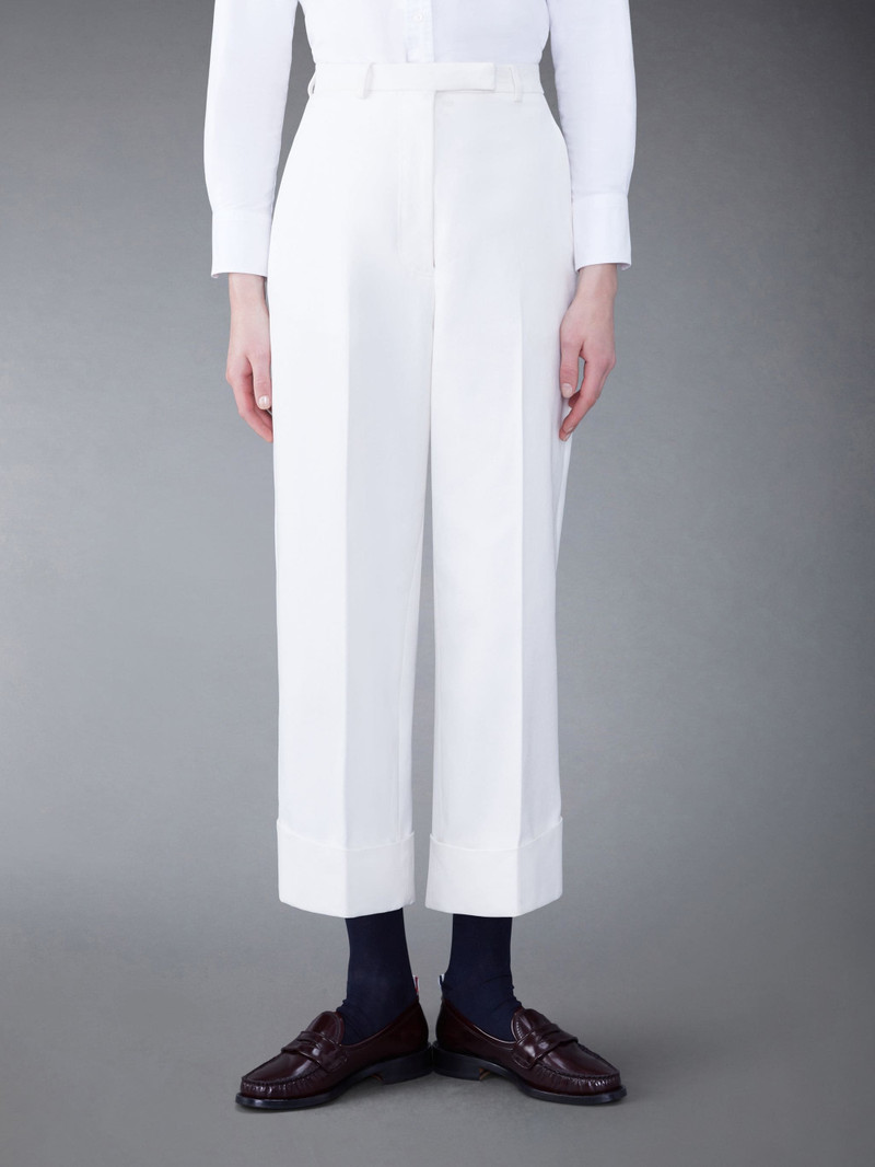Cotton Canvas High Waisted Trouser - 1