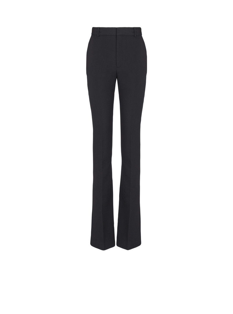 Straight-leg grain de poudre trousers 1