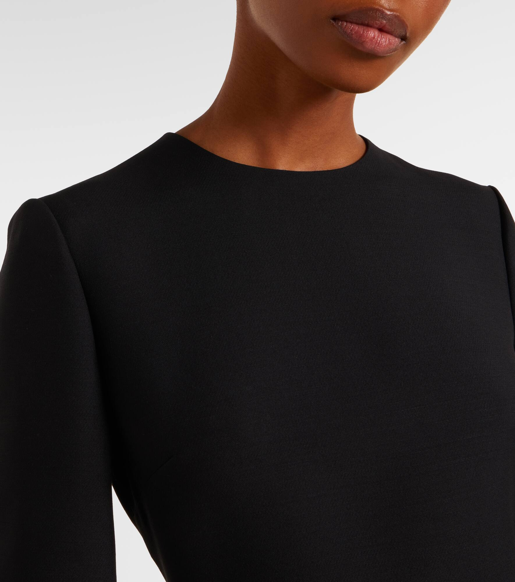 Crepe Couture ruffled midi dress - 4