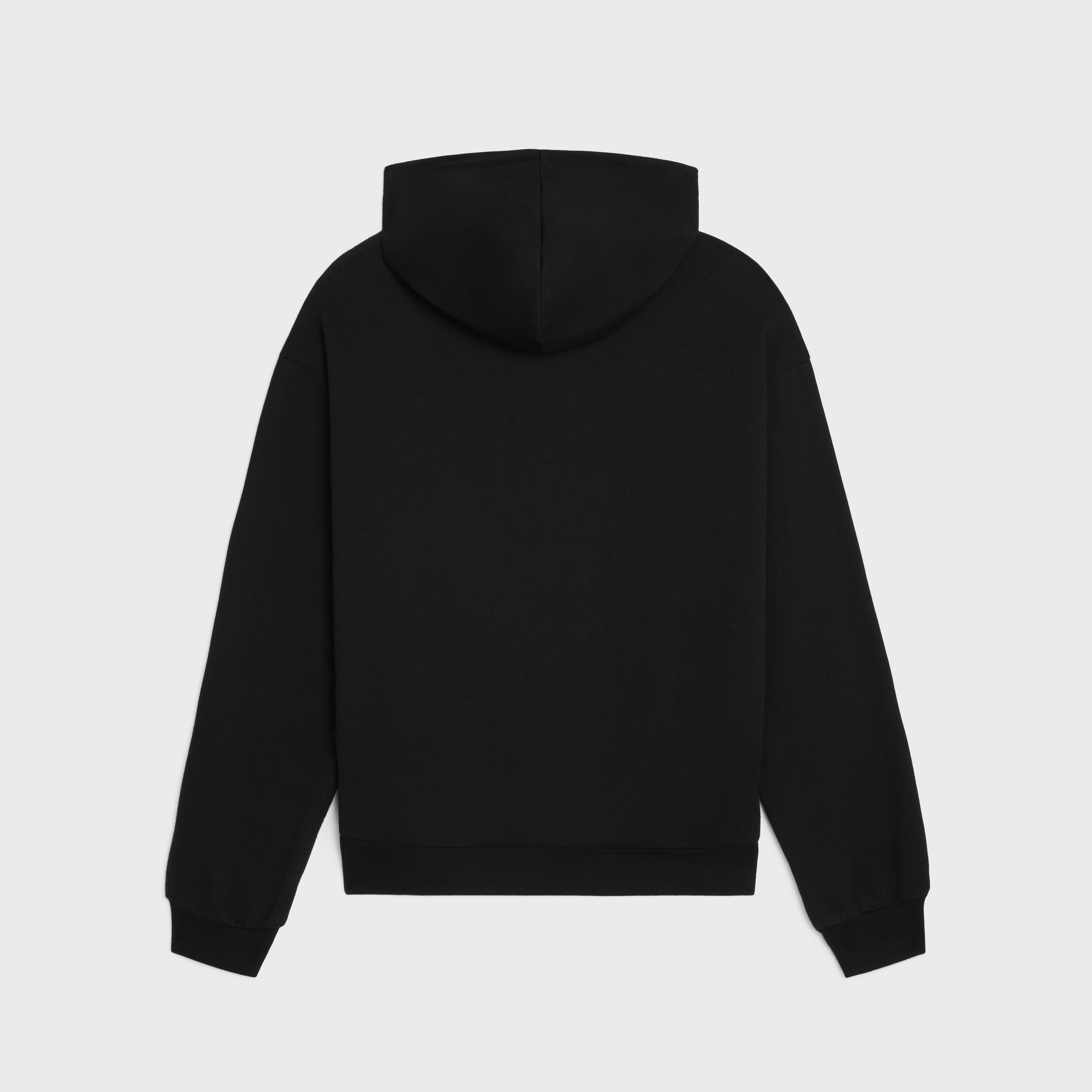 loose triomphe hoodie in cotton and cashmere - 2