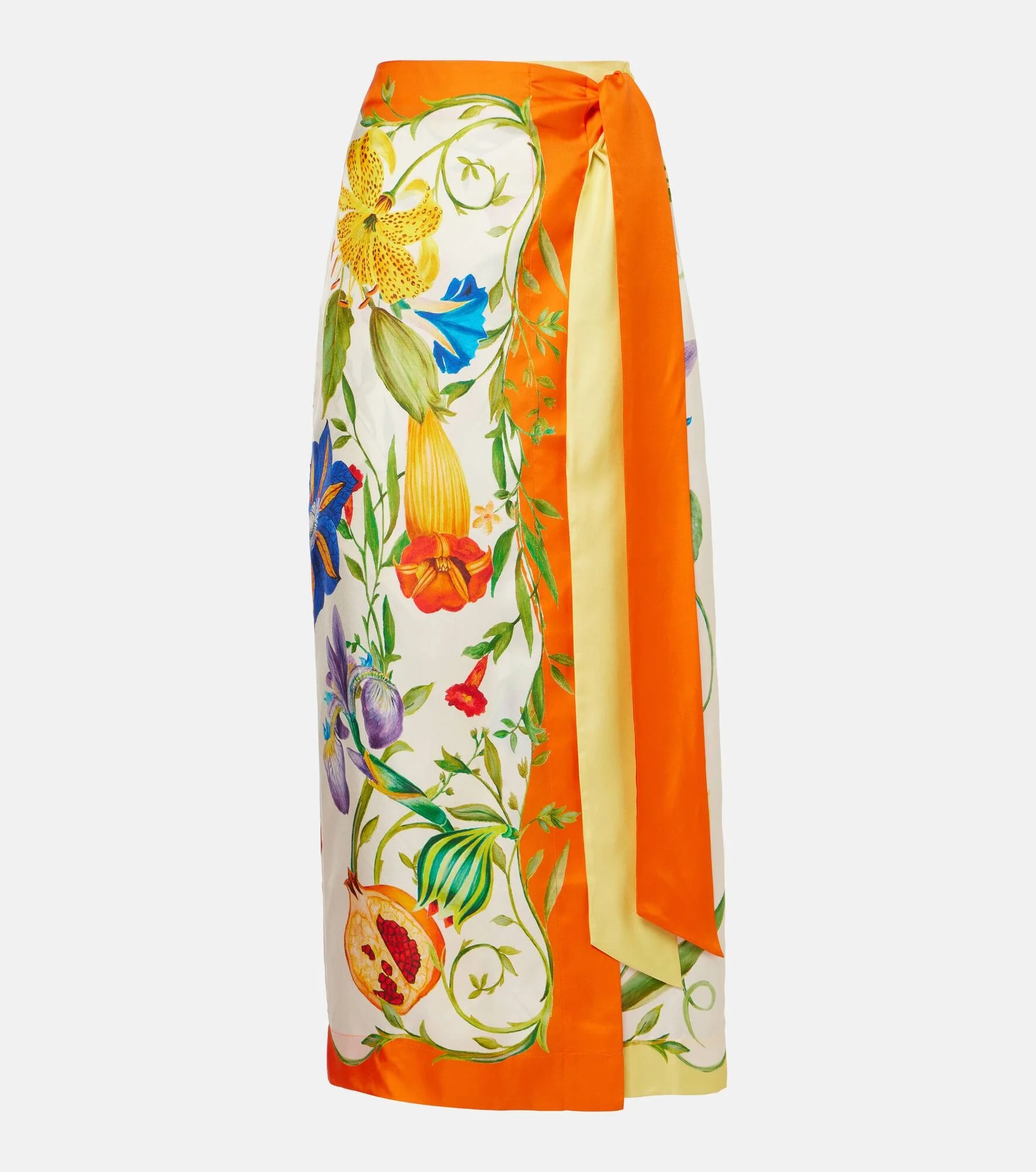 Flores silk beach cover-up - 1