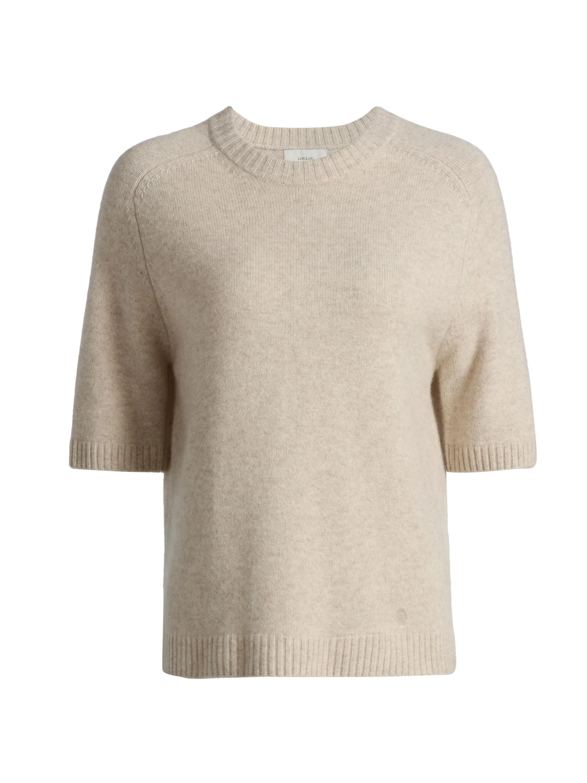 Women's Dara Short-Sleeve Crewneck Top - Beige Melange - 1