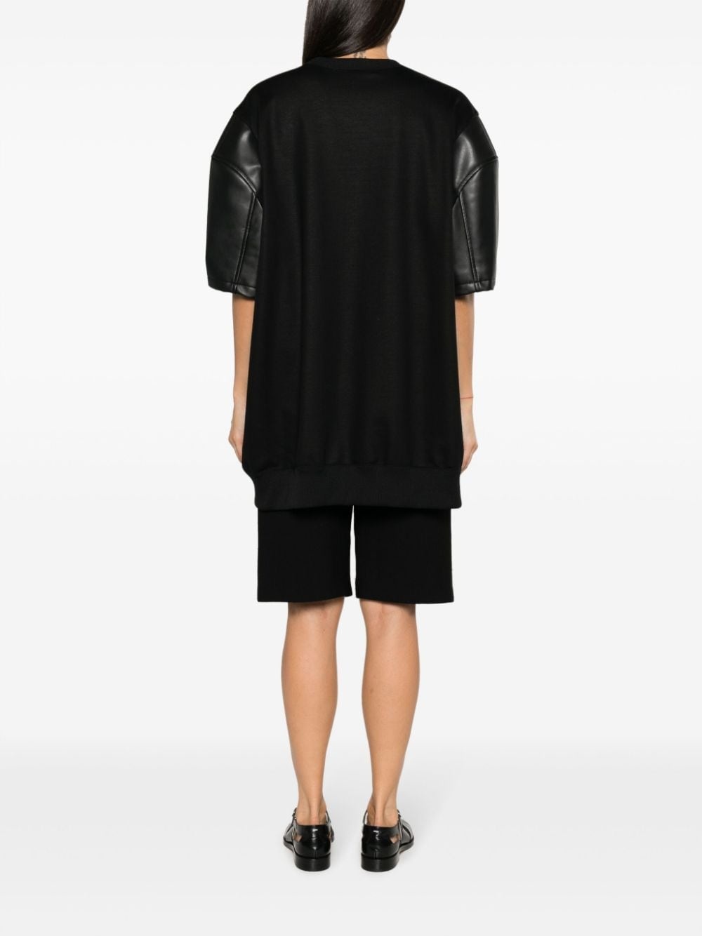 crew neck puff-sleeved T-shirt - 4
