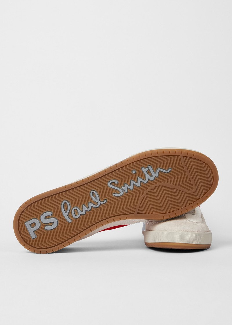 Paul Smith White and Red 'Dover' Trainers outlook