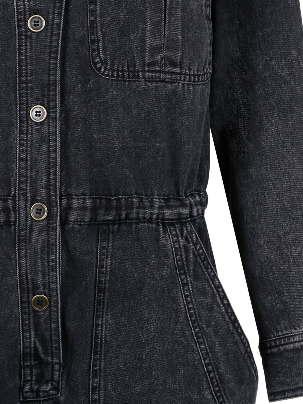 button-fastening pocketed jumpsuit - 4