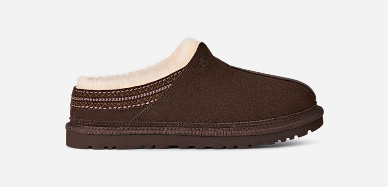 ® Men's Neuman Leather Sheepskin Slippers in Dusted Cocoa/Natural 1