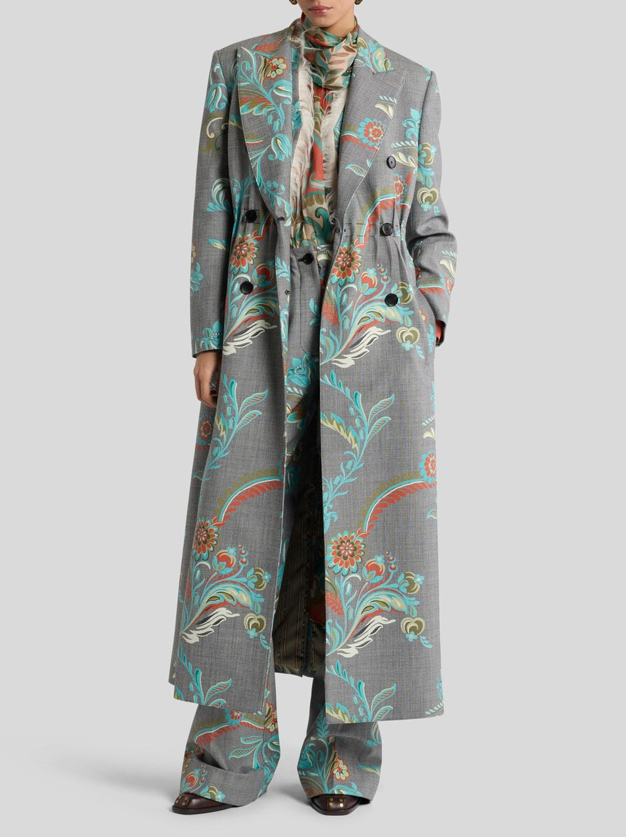 CROPPED WOOL-BLEND WAISTCOAT WITH DAFFODIL PRINT - 4