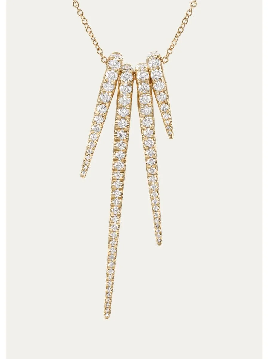 18K Yellow Gold Lola Needle Pendant Necklace - 1