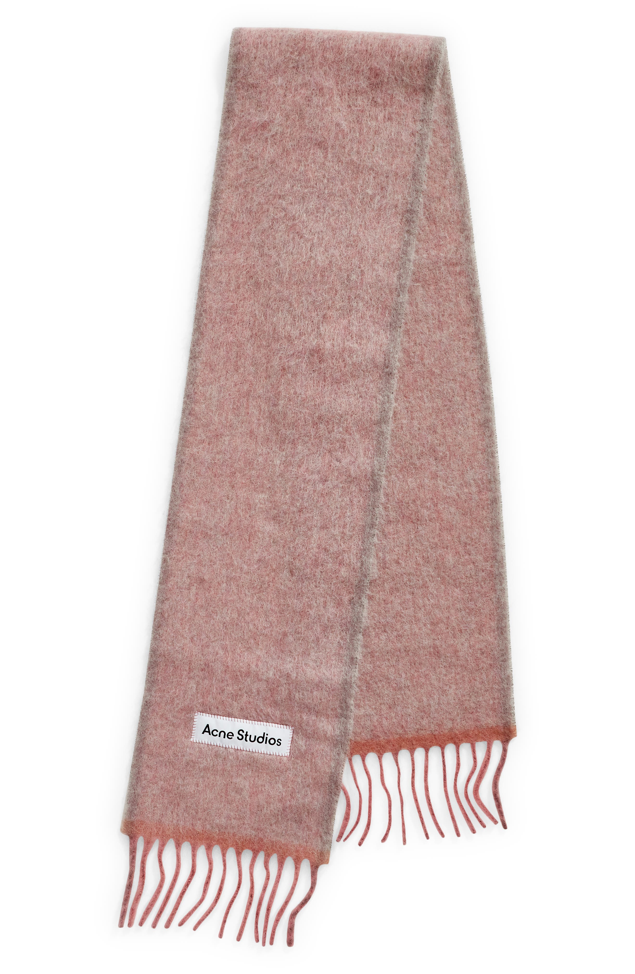 Acne Studios Valley Fringe Scarf in Dusty Pink at Nordstrom - 3