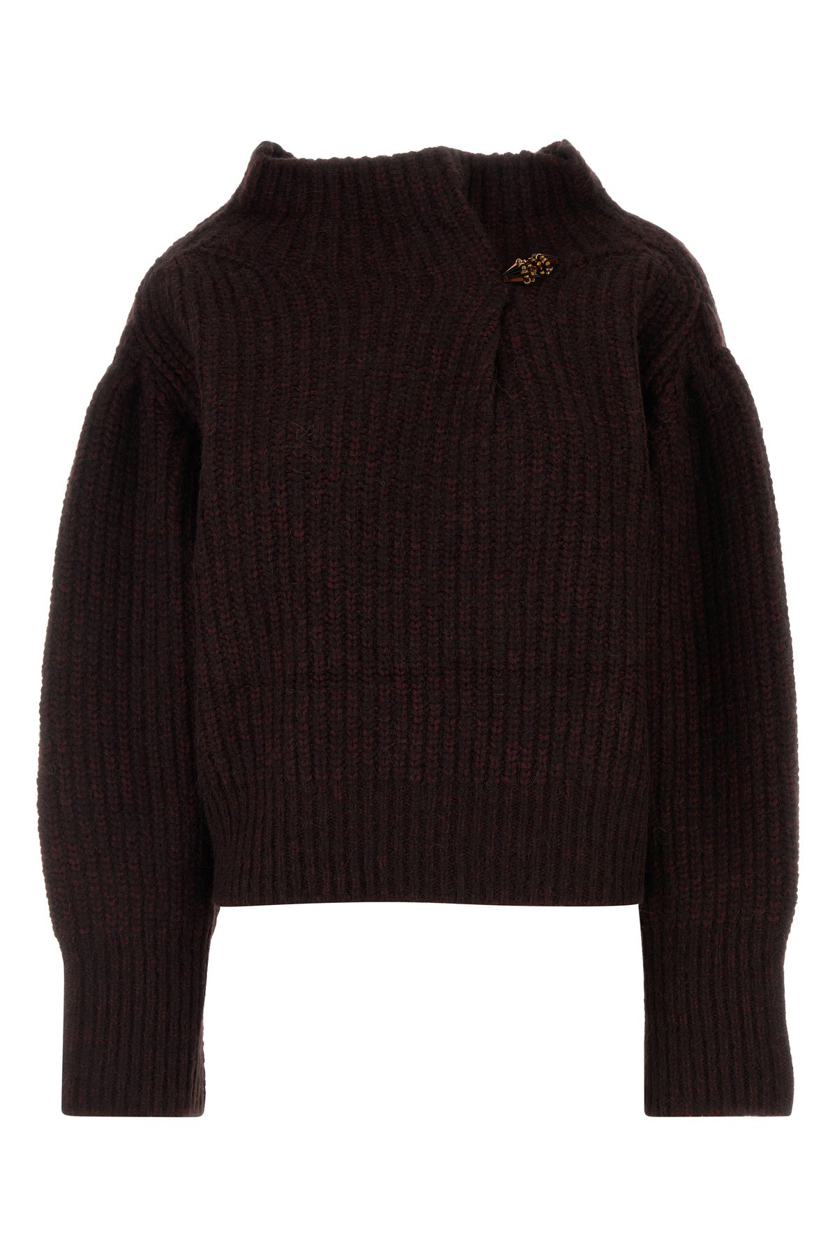 Two-tone wool blend Teubina oversize sweater - 1