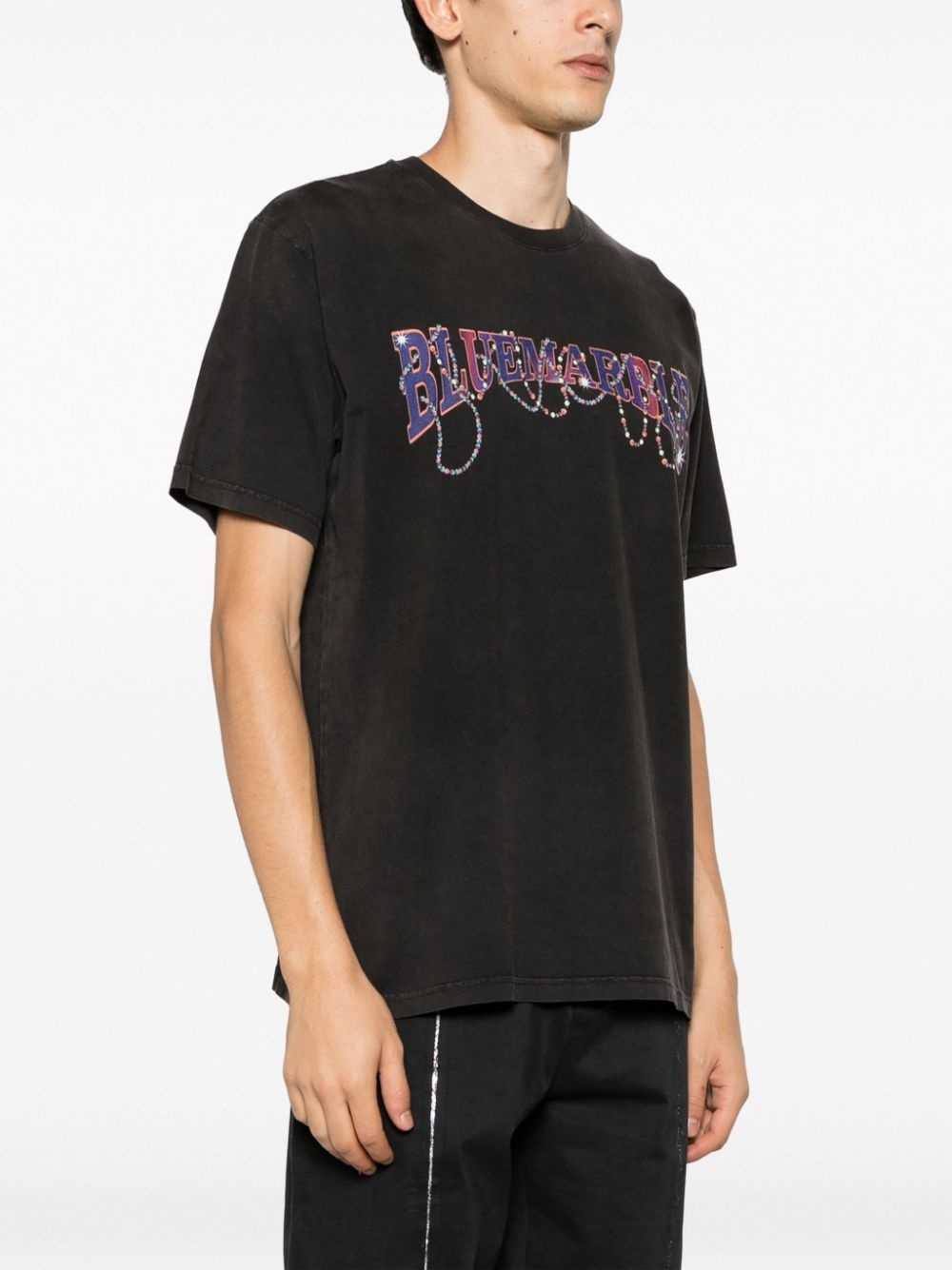 logo-print cotton T-shirt - 3