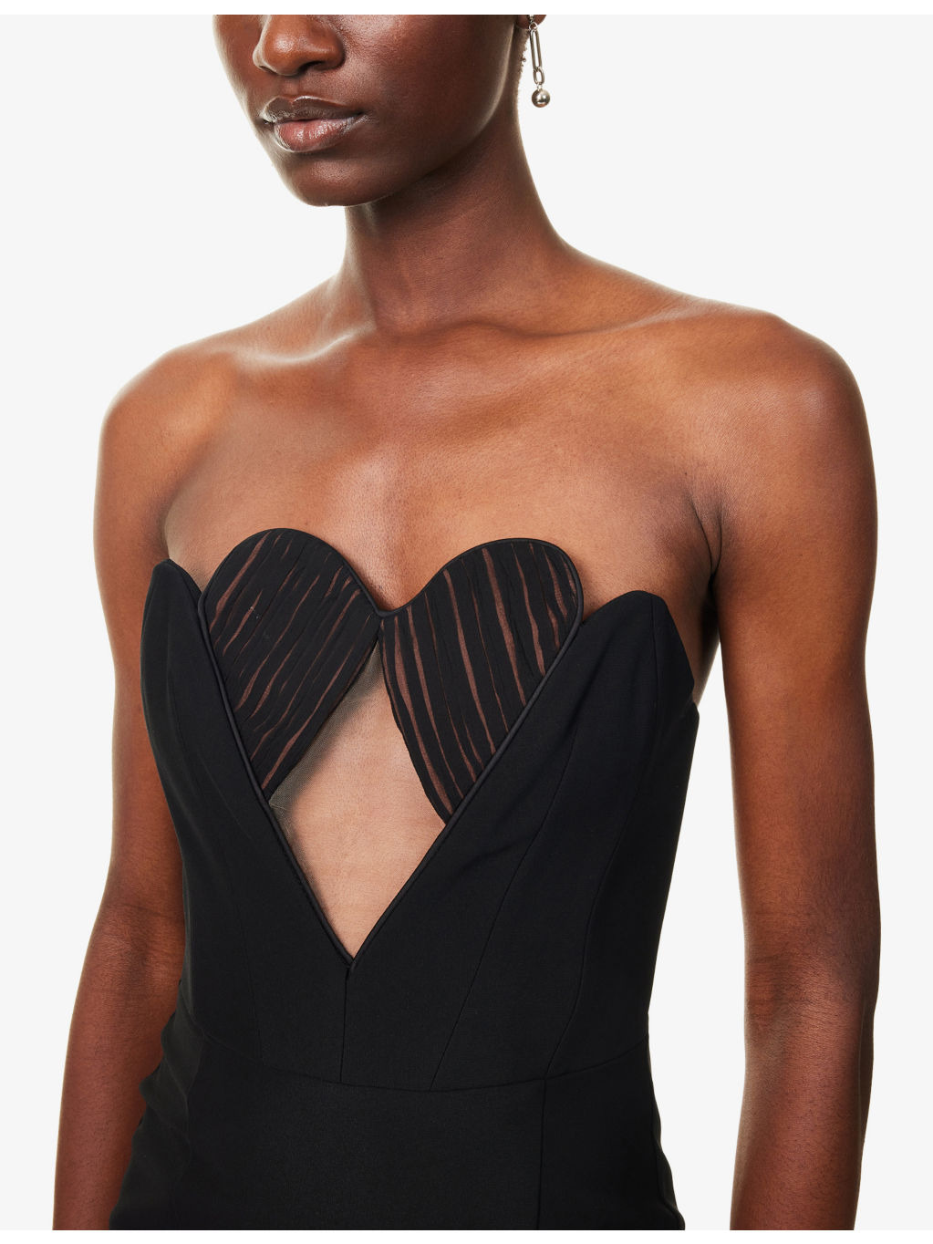 Heart Cups Strapless Stretch-Woven Mini  Dress - 5