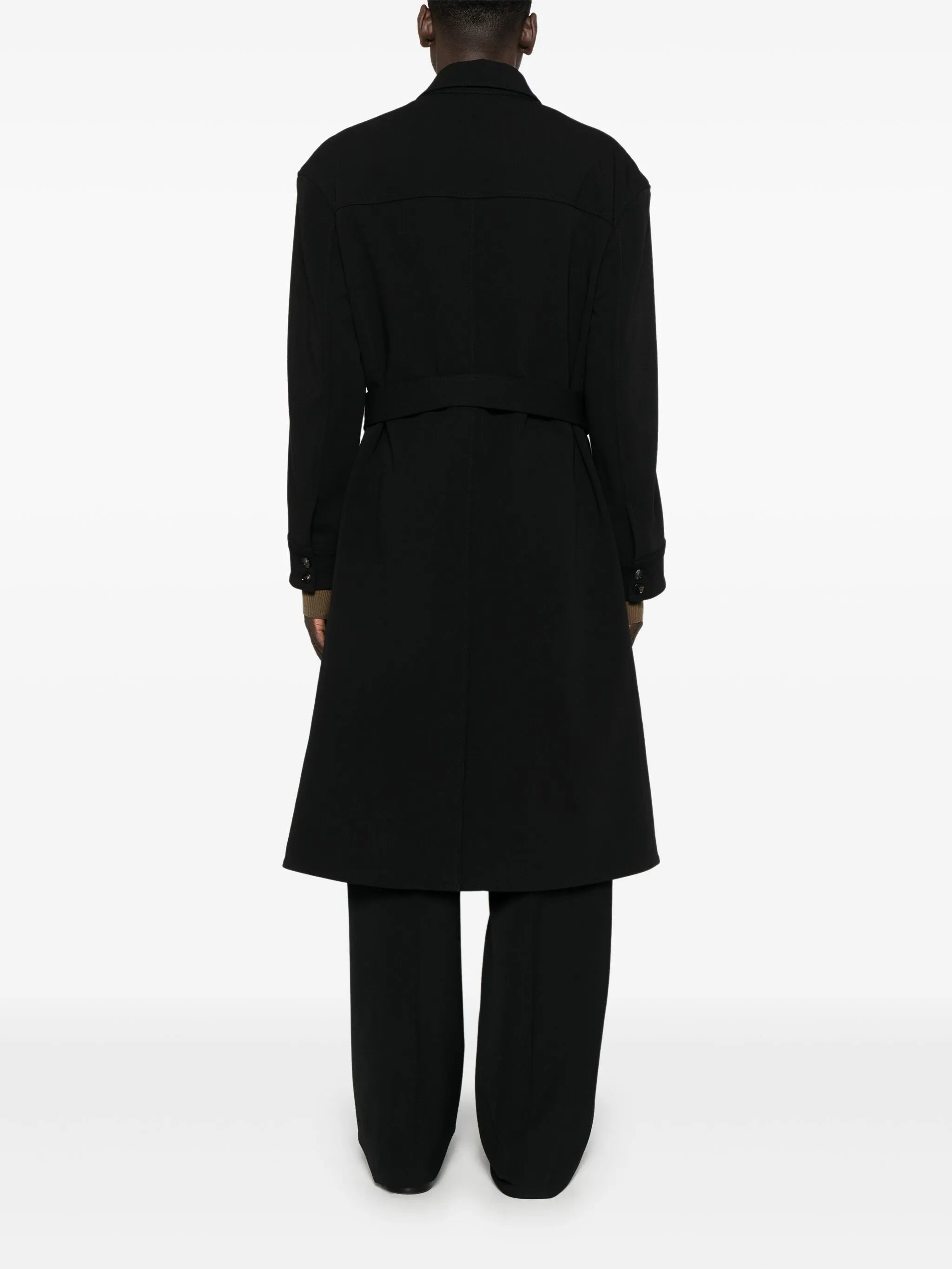 textured trench coat - 4