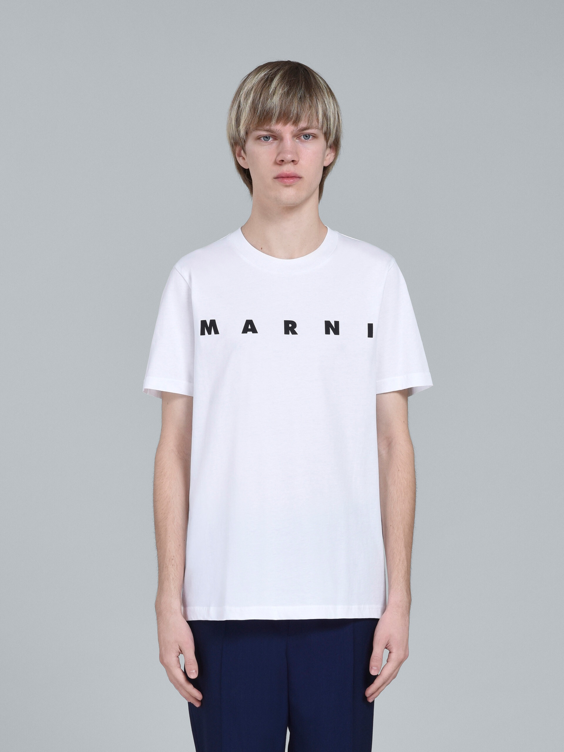 WHITE LOGO PRINT T-SHIRT - 2