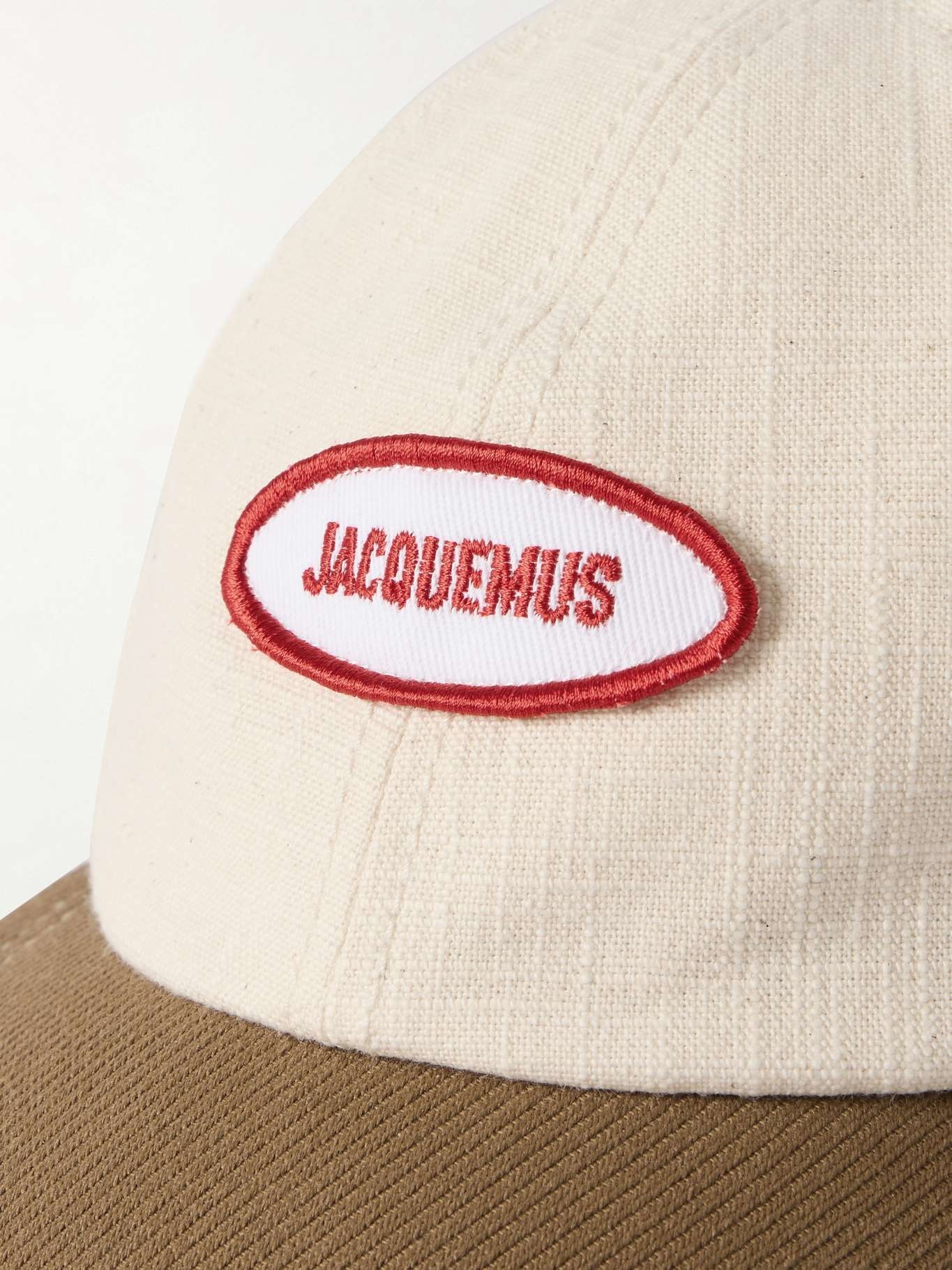 La Casquette Gelato appliquéd slub cotton and corduroy baseball cap Off-white - 3