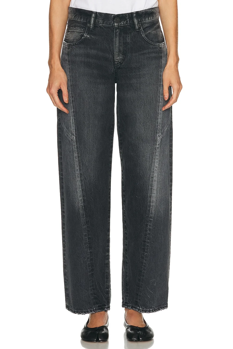 Largo Remake Wide Tapered Jeans - 1