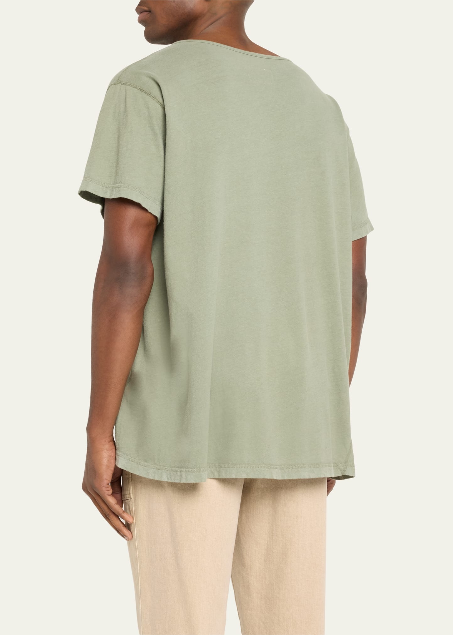 Men's Faded Jersey Henley Shirt - 3