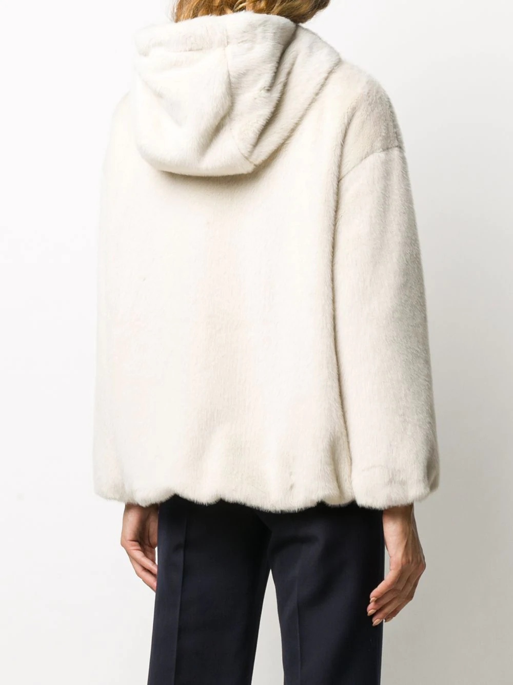 faux fur hooded jacket - 4