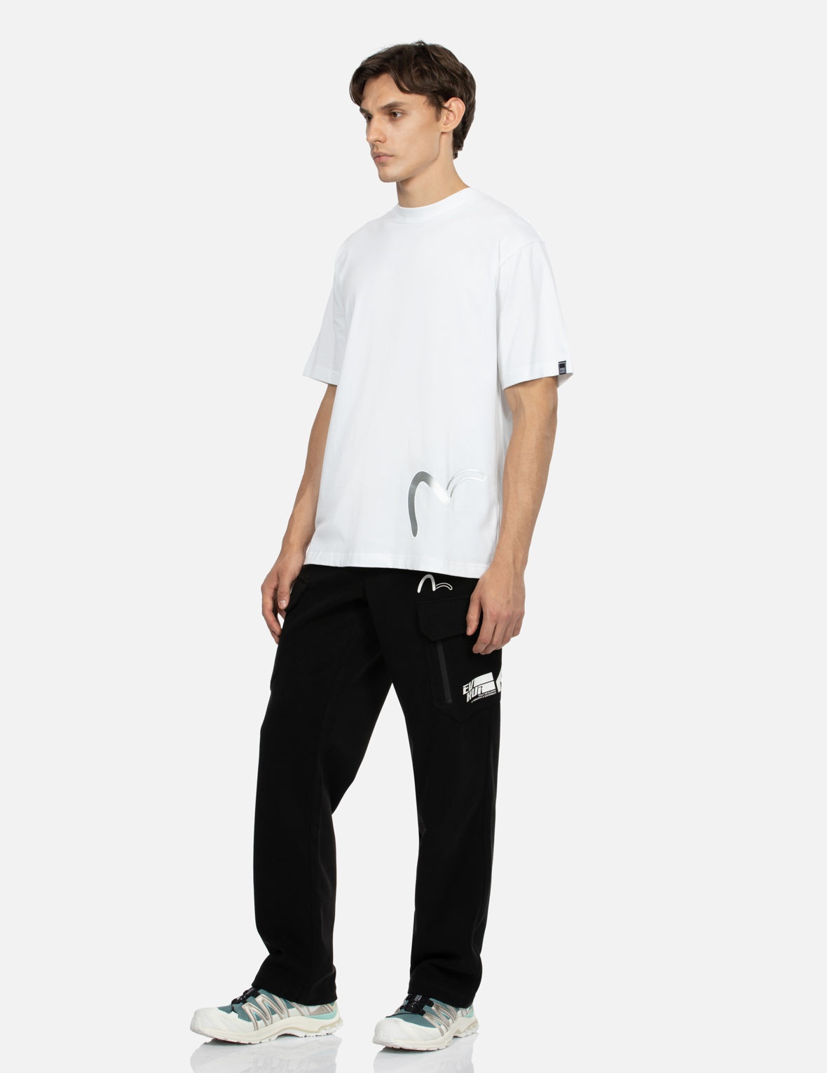 Logo and Seagull Print  Regular Fit Pants - 3