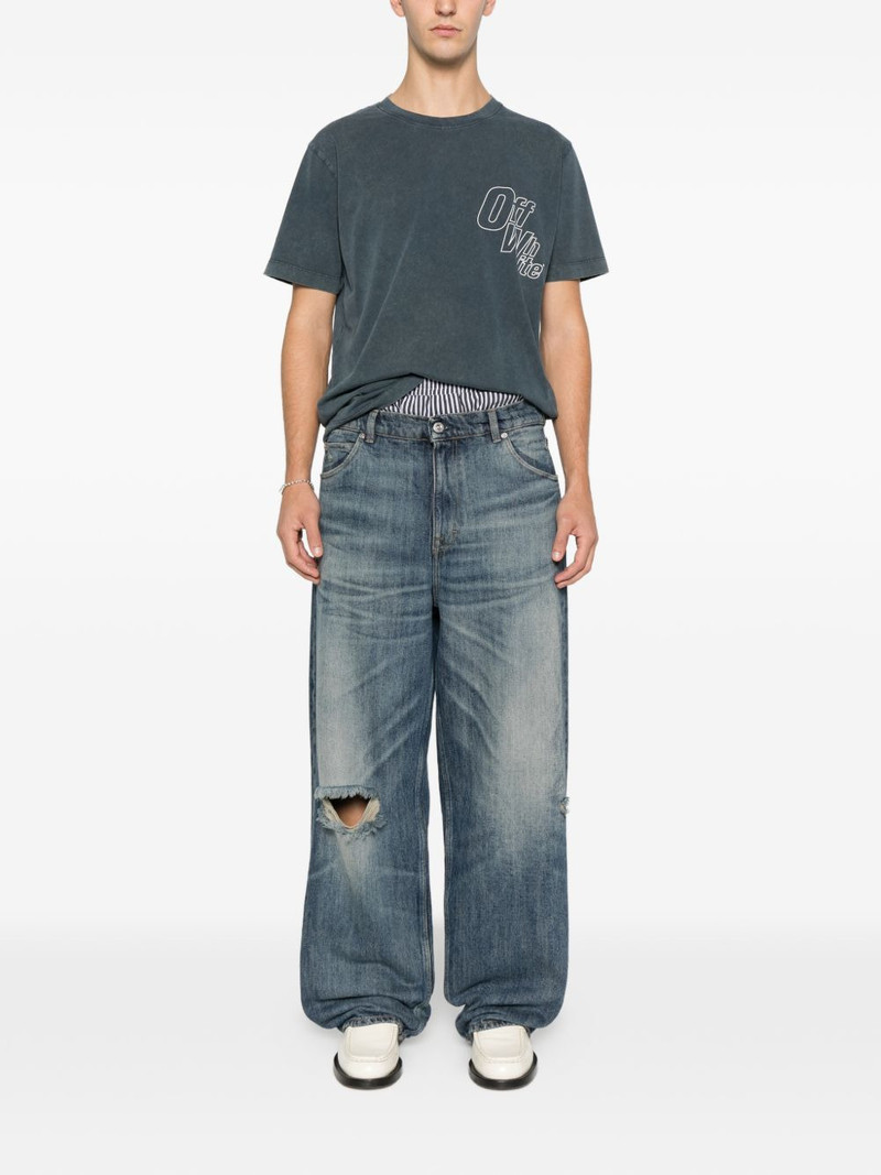 Off-White outline-arrow logo-print T-shirt outlook