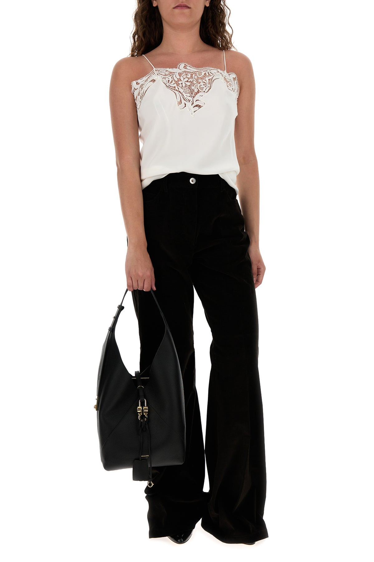 Dark brown corduroy flared pant - 6