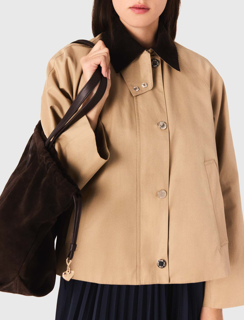 Jacket with removable contrast collar 6