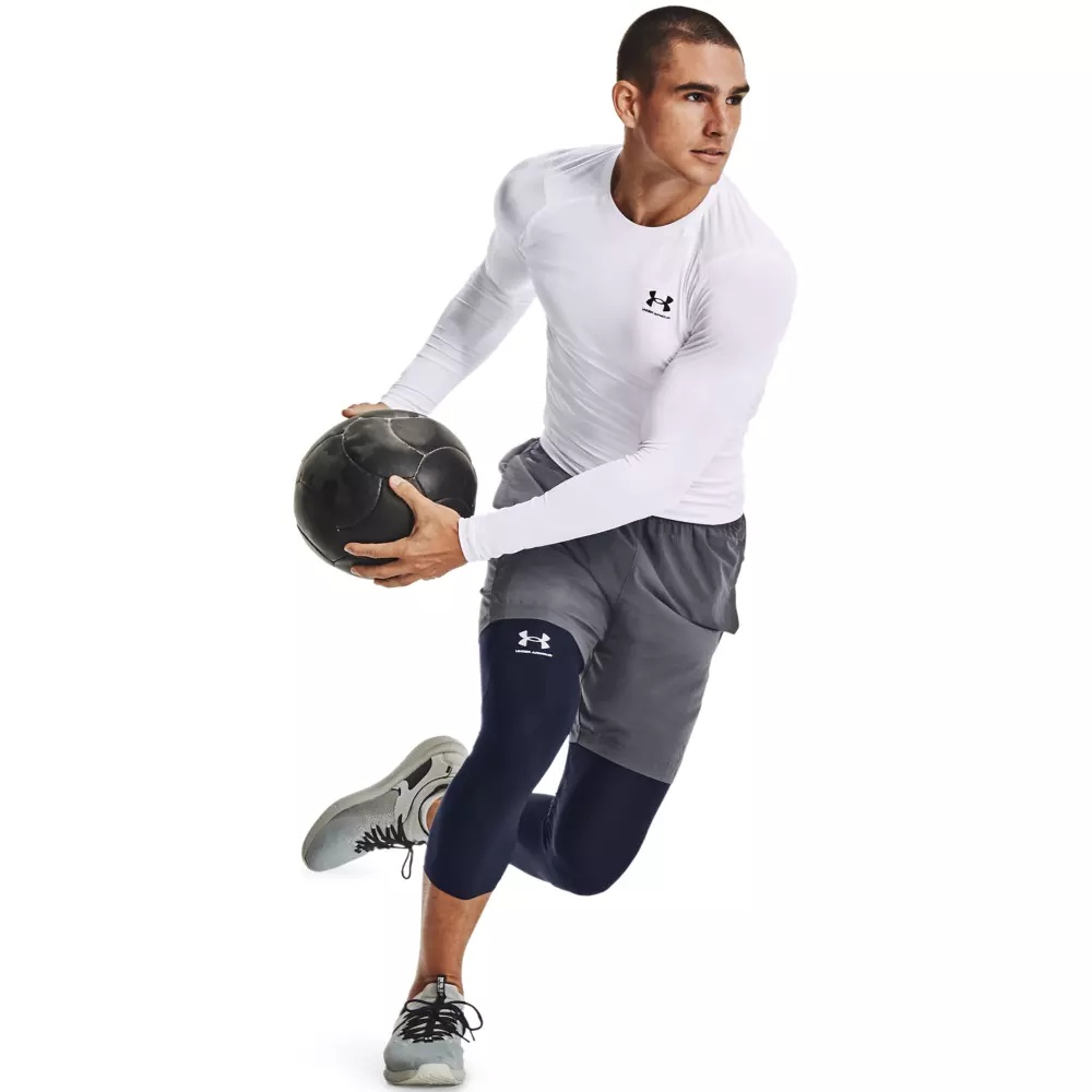 Men's Navy HeatGear Armour Â¾ Leggings - 4