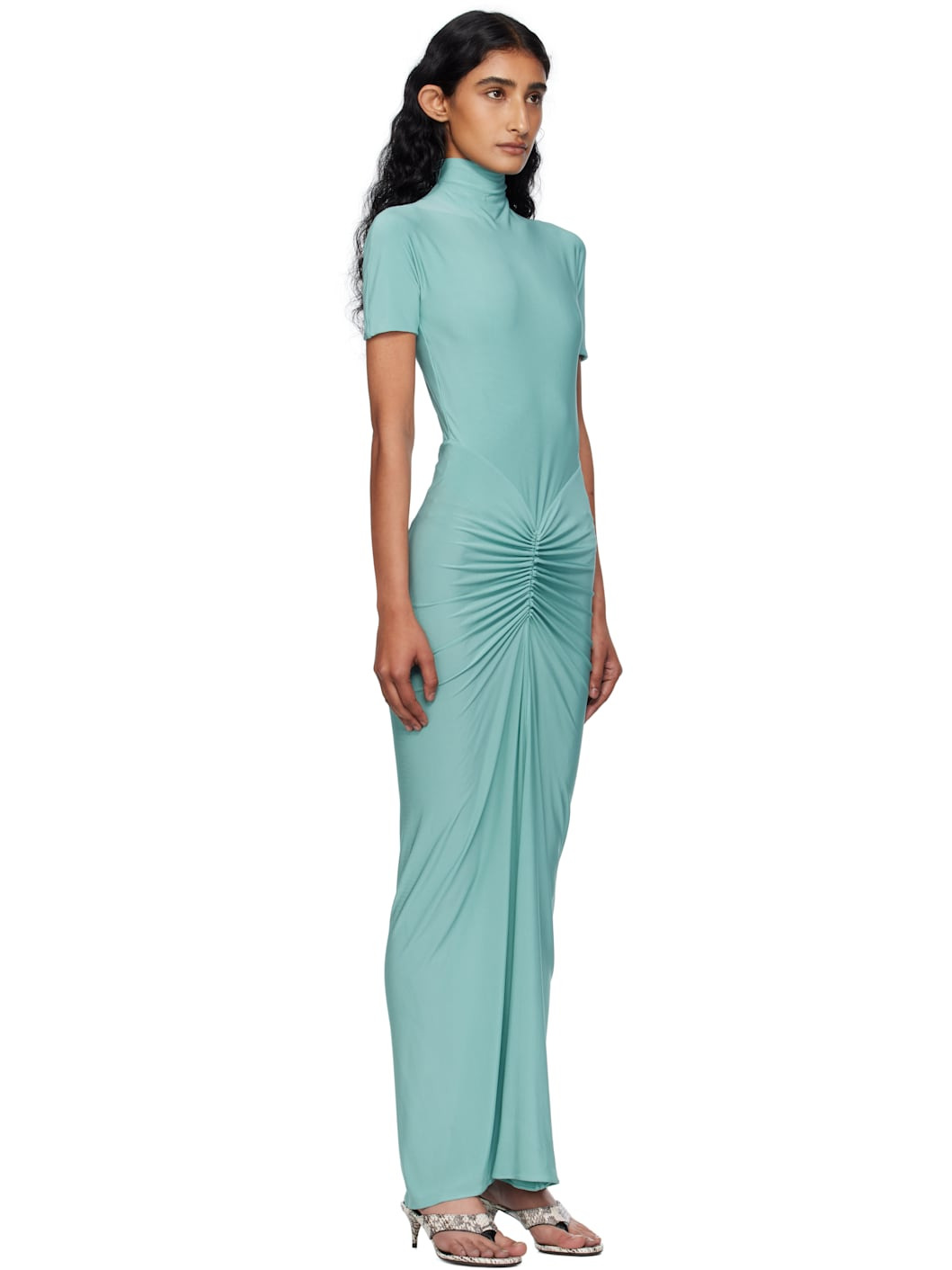 Blue Soft Jersey Maxi Dress - 2