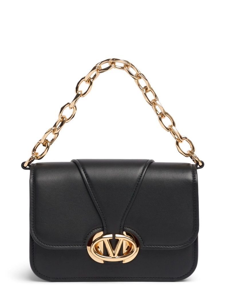 Small Vlogo O'clock leather shoulder bag - 1