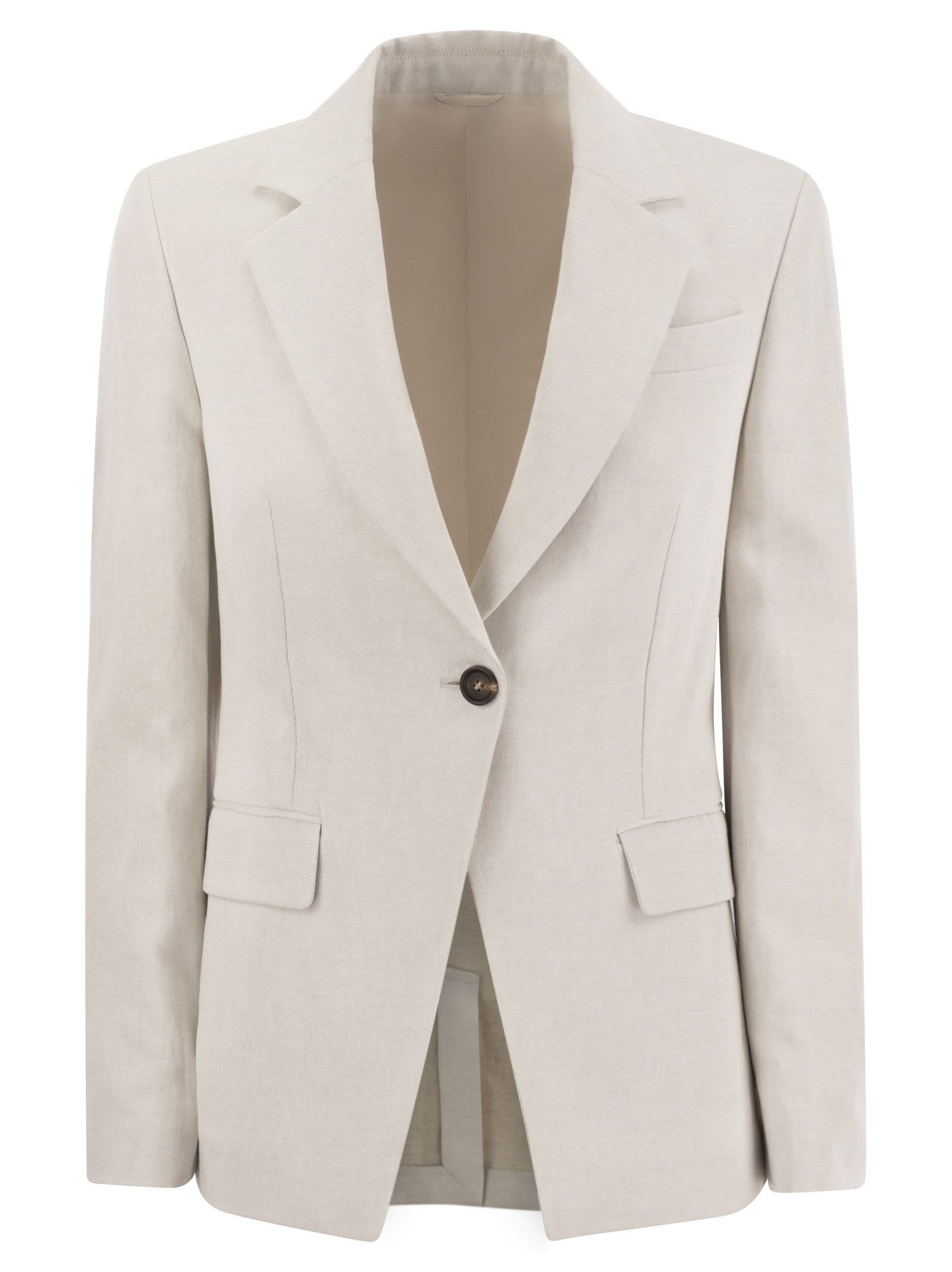Brunello Cucinelli Women Cotton And Linen Jacket - 1