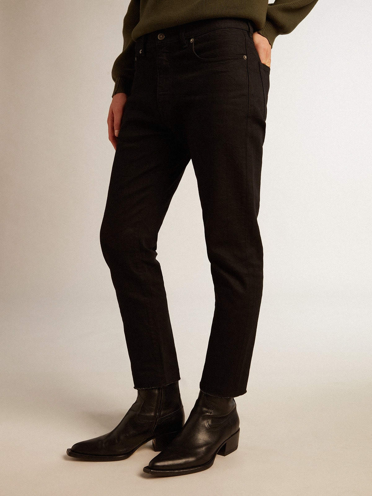 Men's black skinny jeans - 2