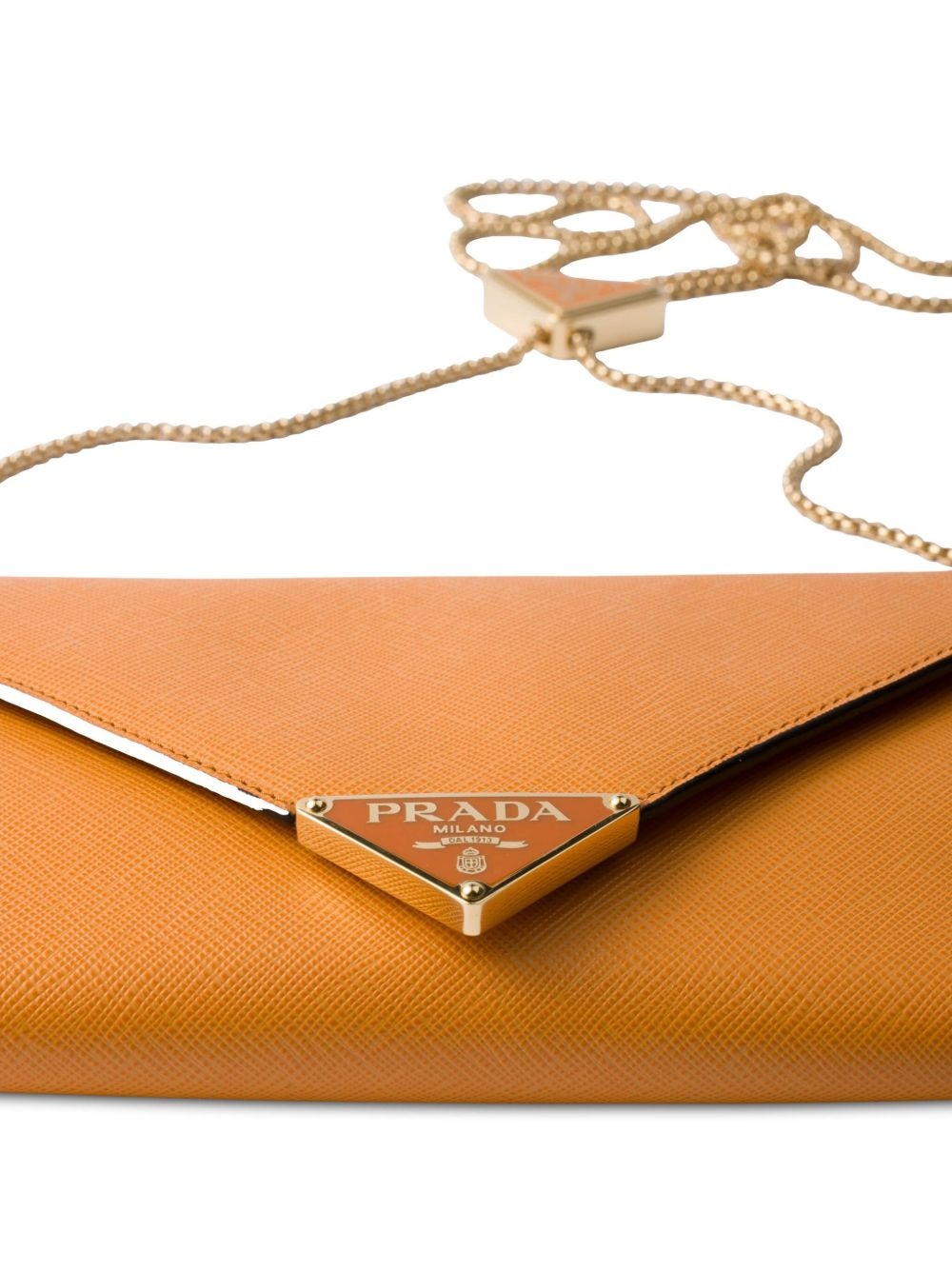 mini Saffiano leather clutch bag - 4