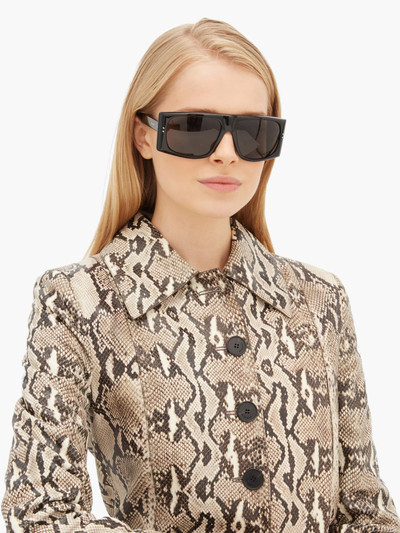 CELINE Curved flat-top rectangular acetate sunglasses outlook