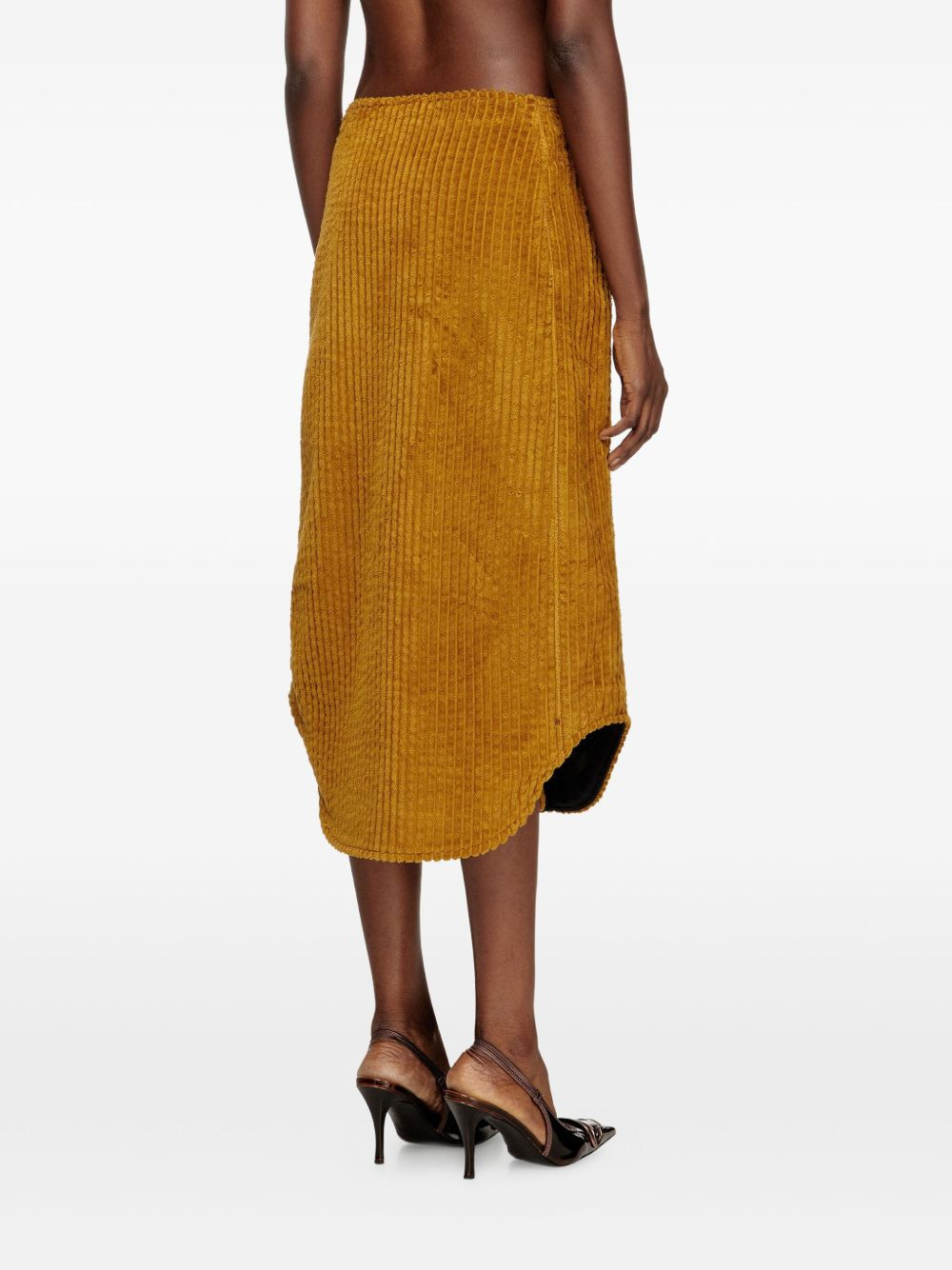 O-LLIPOP zip-front corduroy midi skirt - 4
