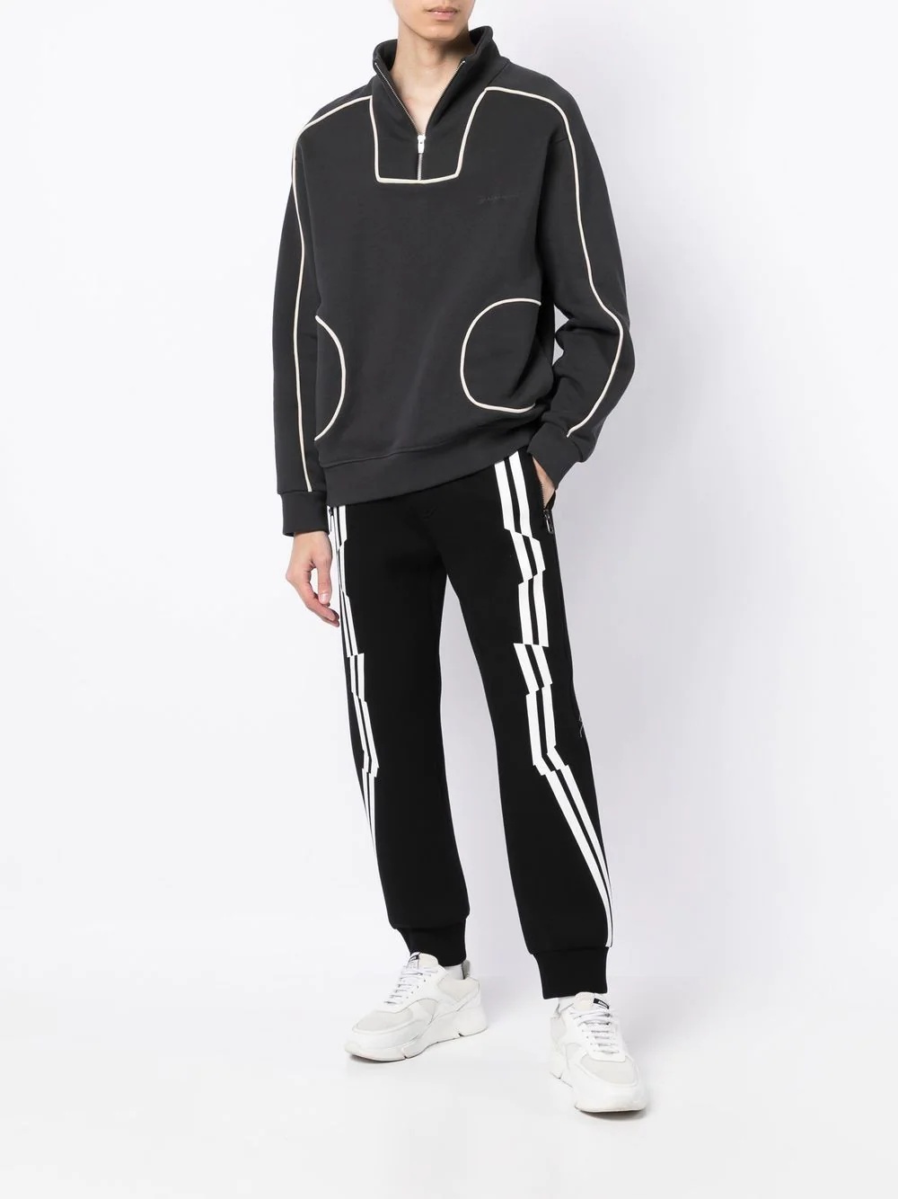 side-stripe track pants - 2