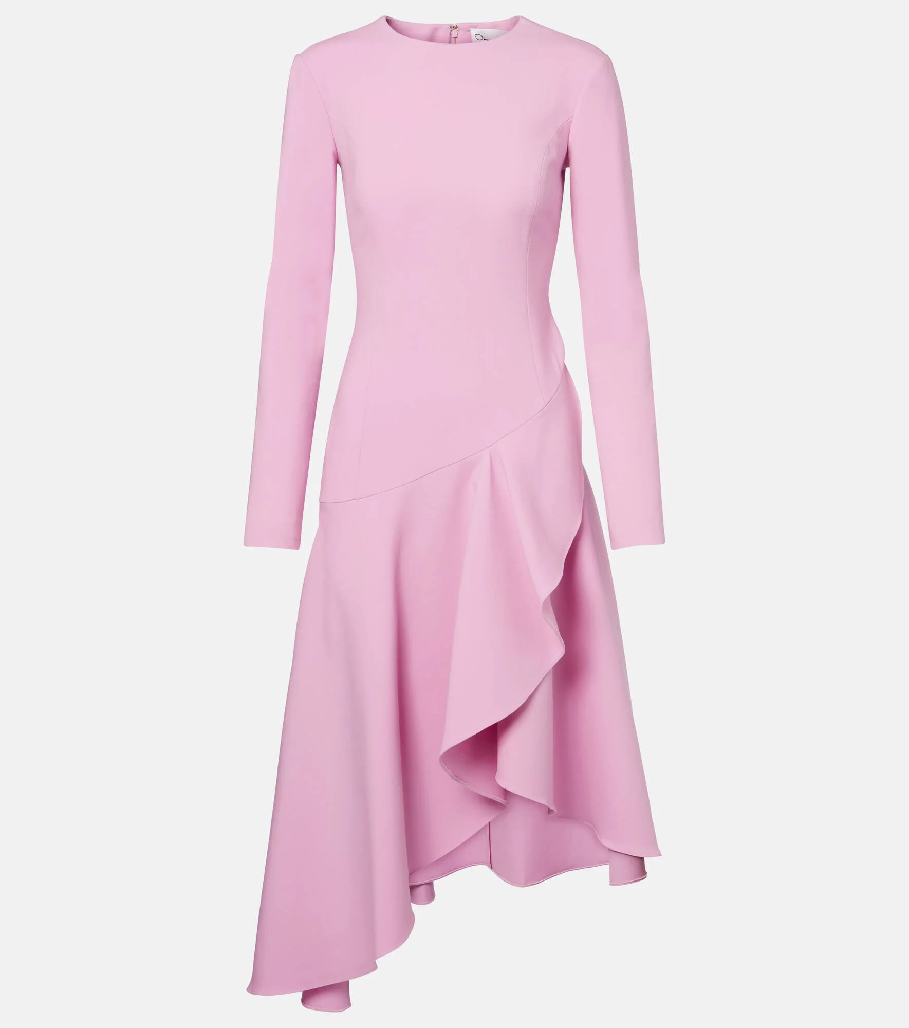 Asymmetric wool-blend cocktail dress - 1