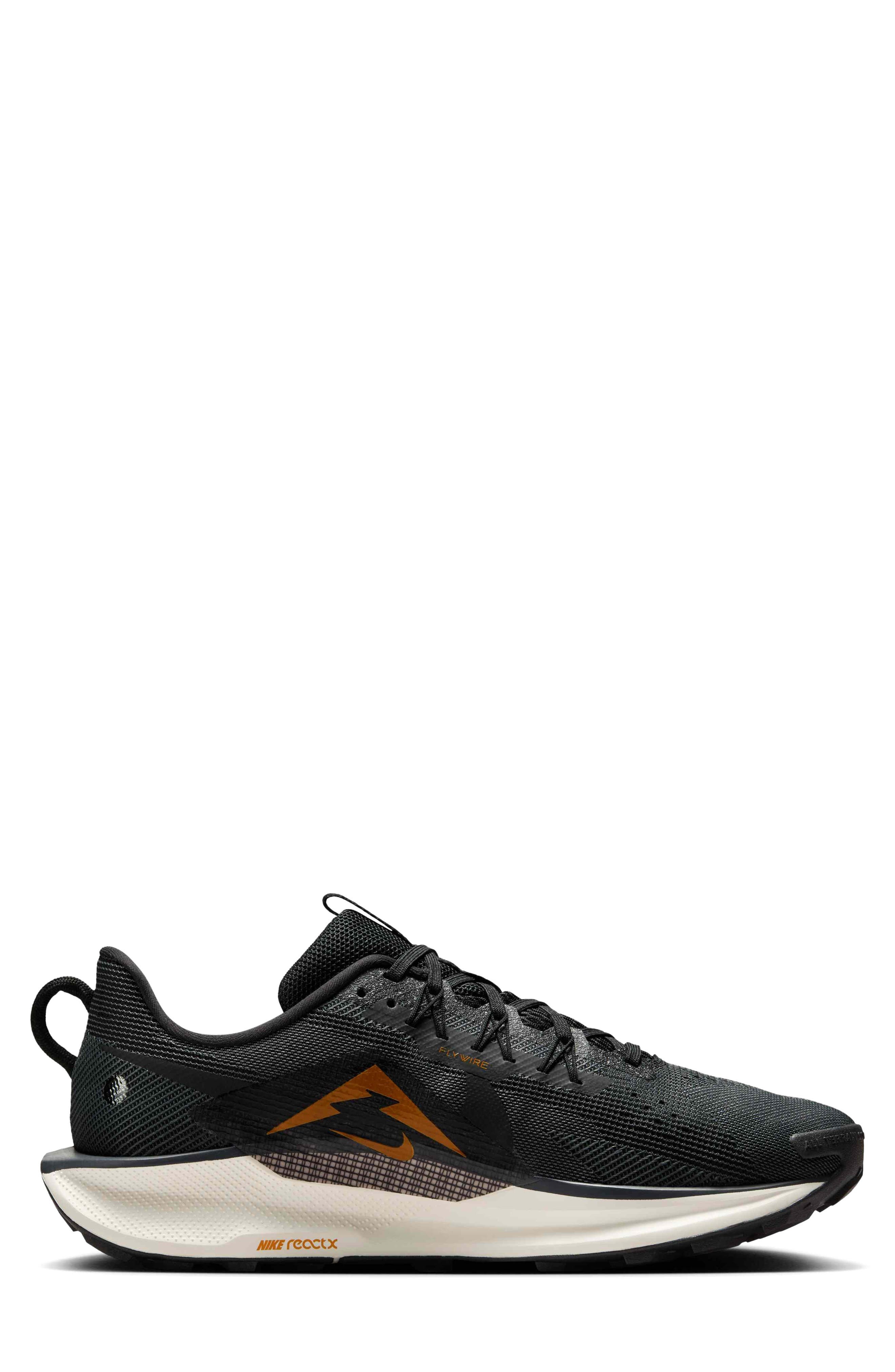 Nike ReactX Pegasus Trail 5 Running Shoe in Black/Pale Ivory at Nordstrom - 6