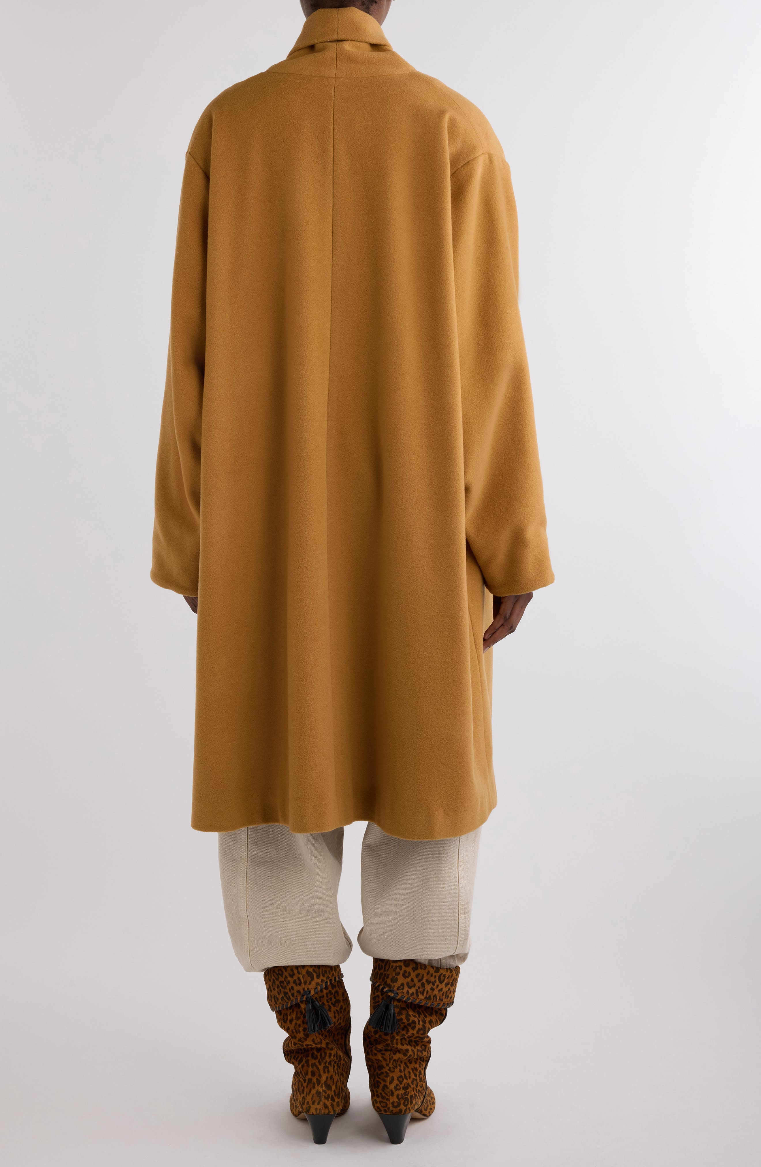 Isabel Marant Elise Wool Blend Coat in Camel at Nordstrom - 3