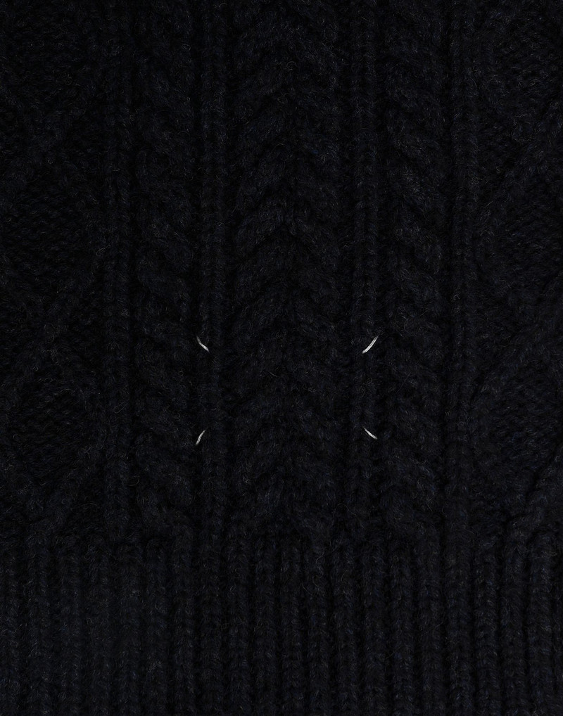 Maison Margiela Cable knit scarf outlook