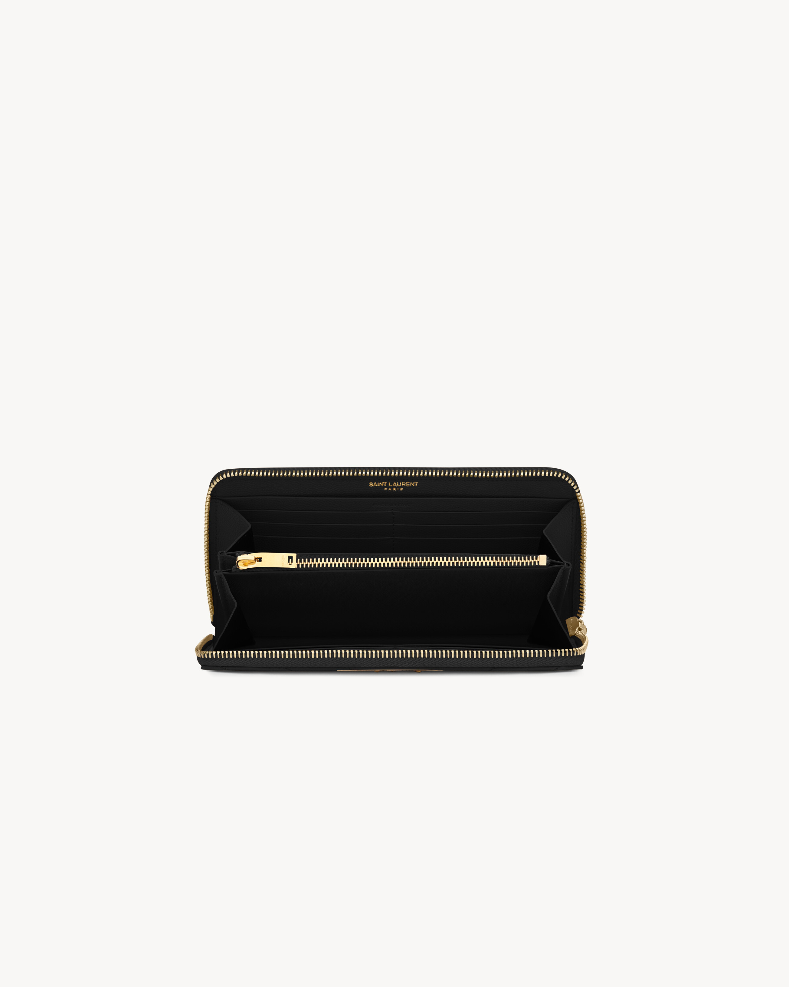 CASSANDRE MATELASSÉ ZIP AROUND WALLET IN GRAIN DE POUDRE LEATHER - 4
