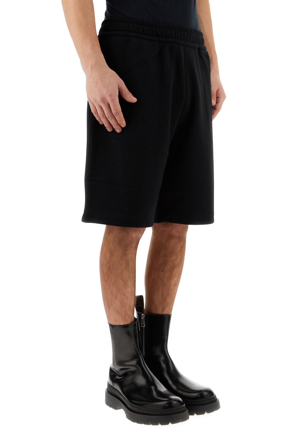 Black cotton bermuda shorts - 3