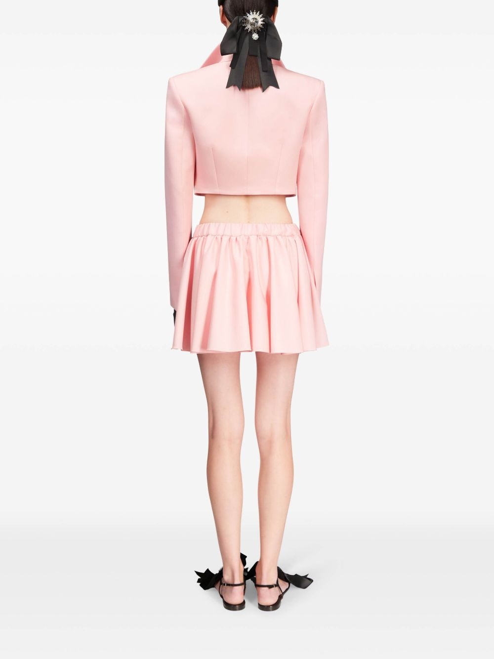 crystal-embellished cropped jacket - 3