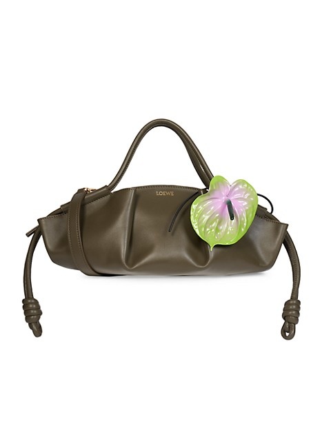 【LOEWE】Small Paseo Bag in verde oliva LOEWE Paseo Small Leather Shoulder Bag | Saks Fifth Avenue